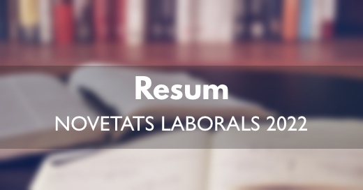 Novetats laborals 2022 Llado Grup