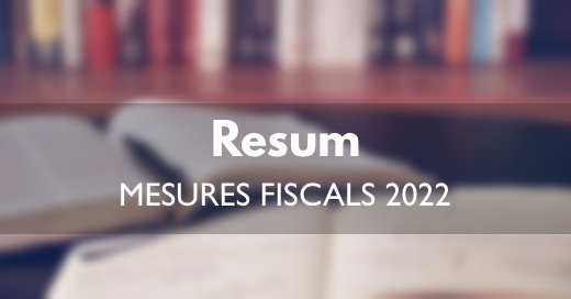 Mesures fiscals 2022 Llado Grup