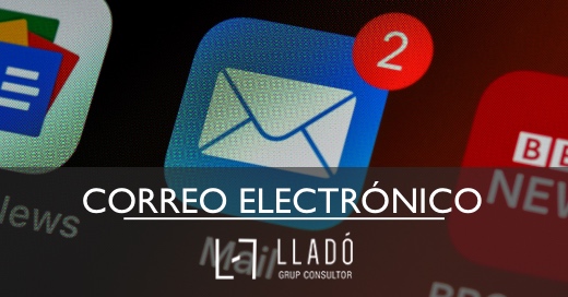 Aviso legal en correo electronico Llado Grup