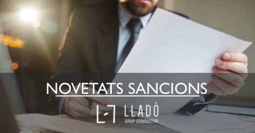 Novetats Sancions preconcursals 2023
